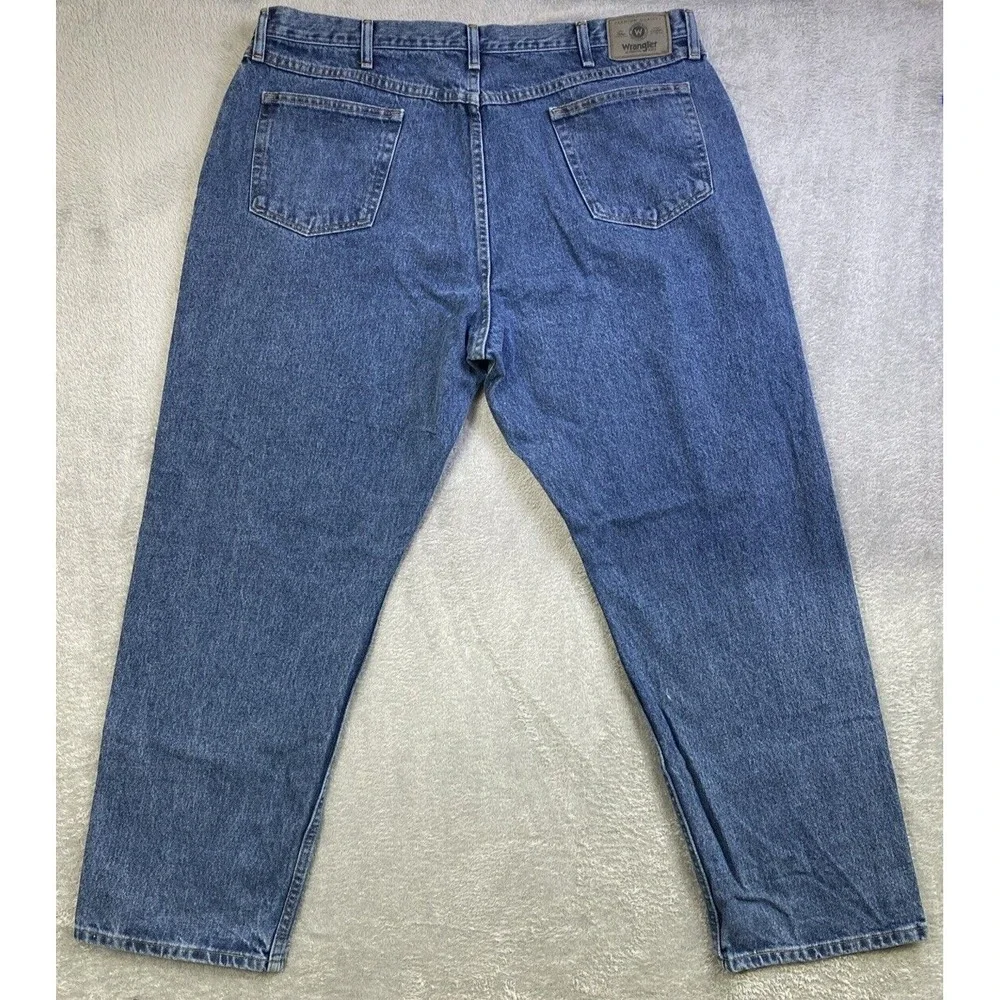 VTG Wrangler Jeans Men 42x30 Blue Denim Loose Relaxed Fit Cotton Cowboy Western